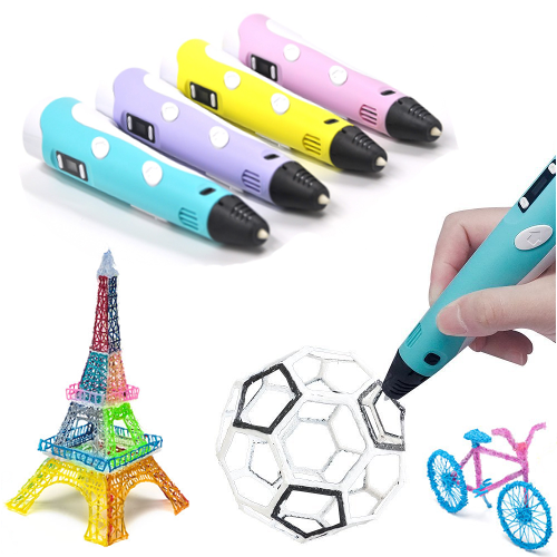 Lápiz 3D Pen Bolígrafo Lapicero Dibujo 3D 3 Filamentos Amar