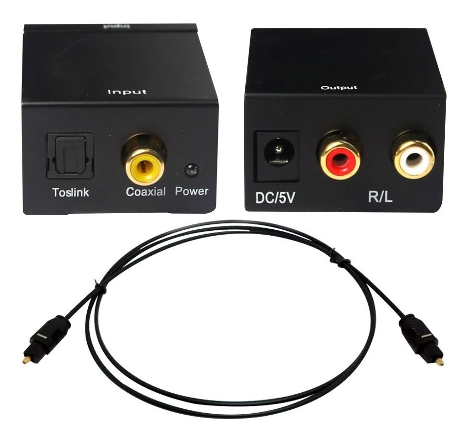 Conversor de audio digital a analógico toslink coaxial RCA - Cablematic