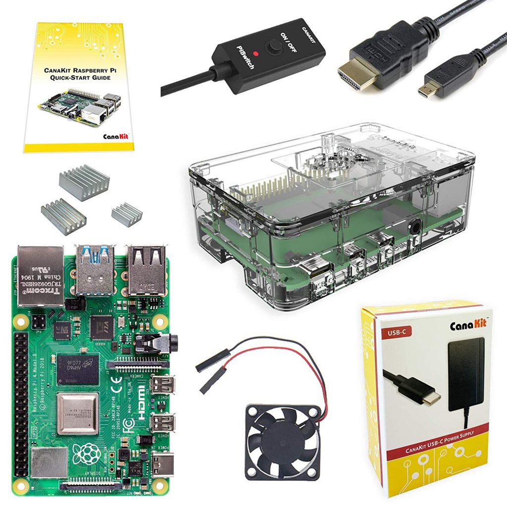 Canakit Raspberry Pi 4 Modelo B 4gb Basic Starter Kit Cooler – Candy-HO