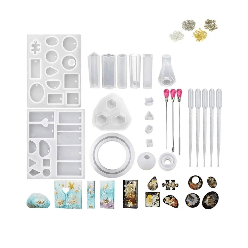 186 piezas de moldes de Resina de silicona para joyería, Kit de