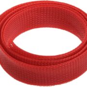 Malla Tejida Cubre Cables Organizador 1 Metro 12mm Rojo